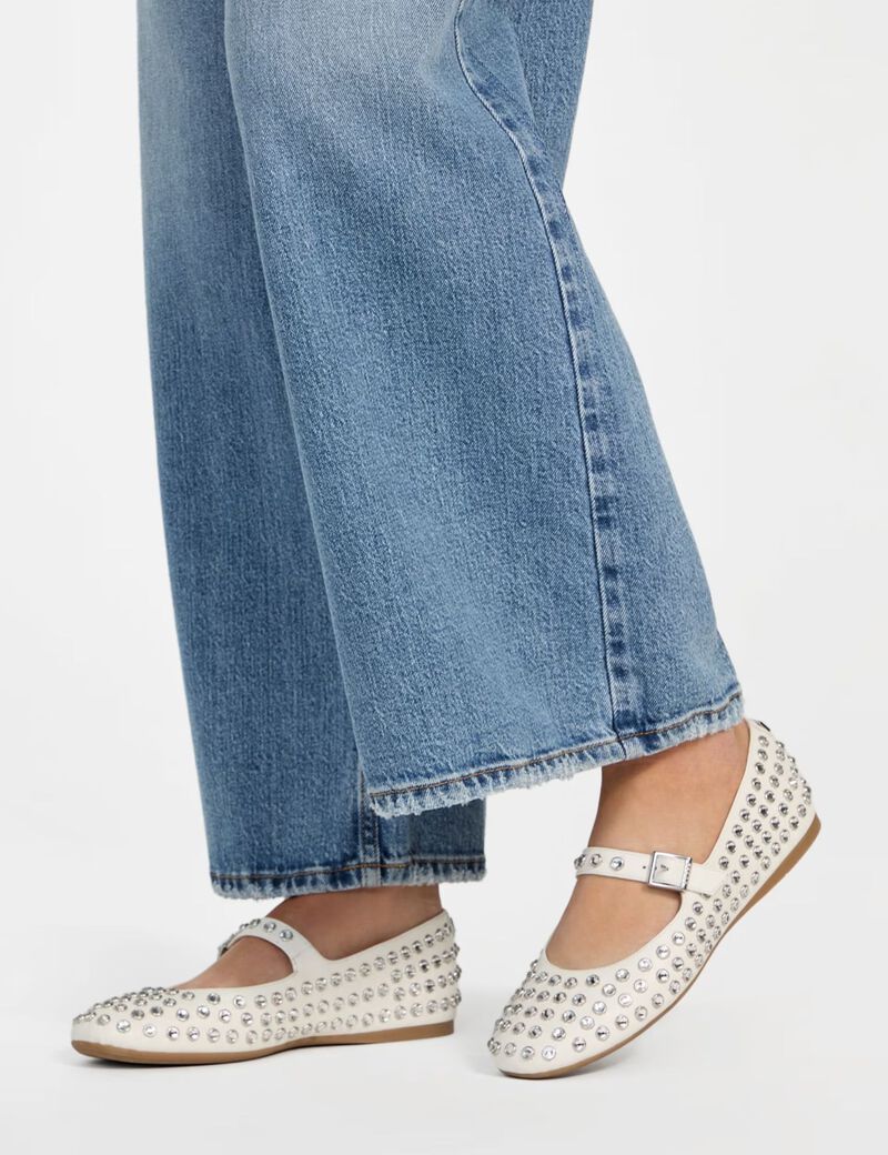 Embellished Mary Jane Ballet Flats