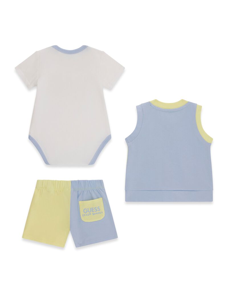 guess set vest ss body shorts