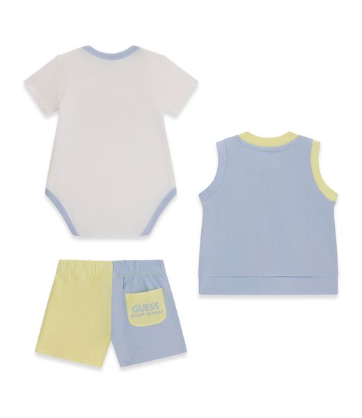 SET VEST+SS BODY+SHORTS