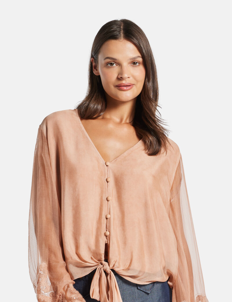 قميص من مزيج الحرير