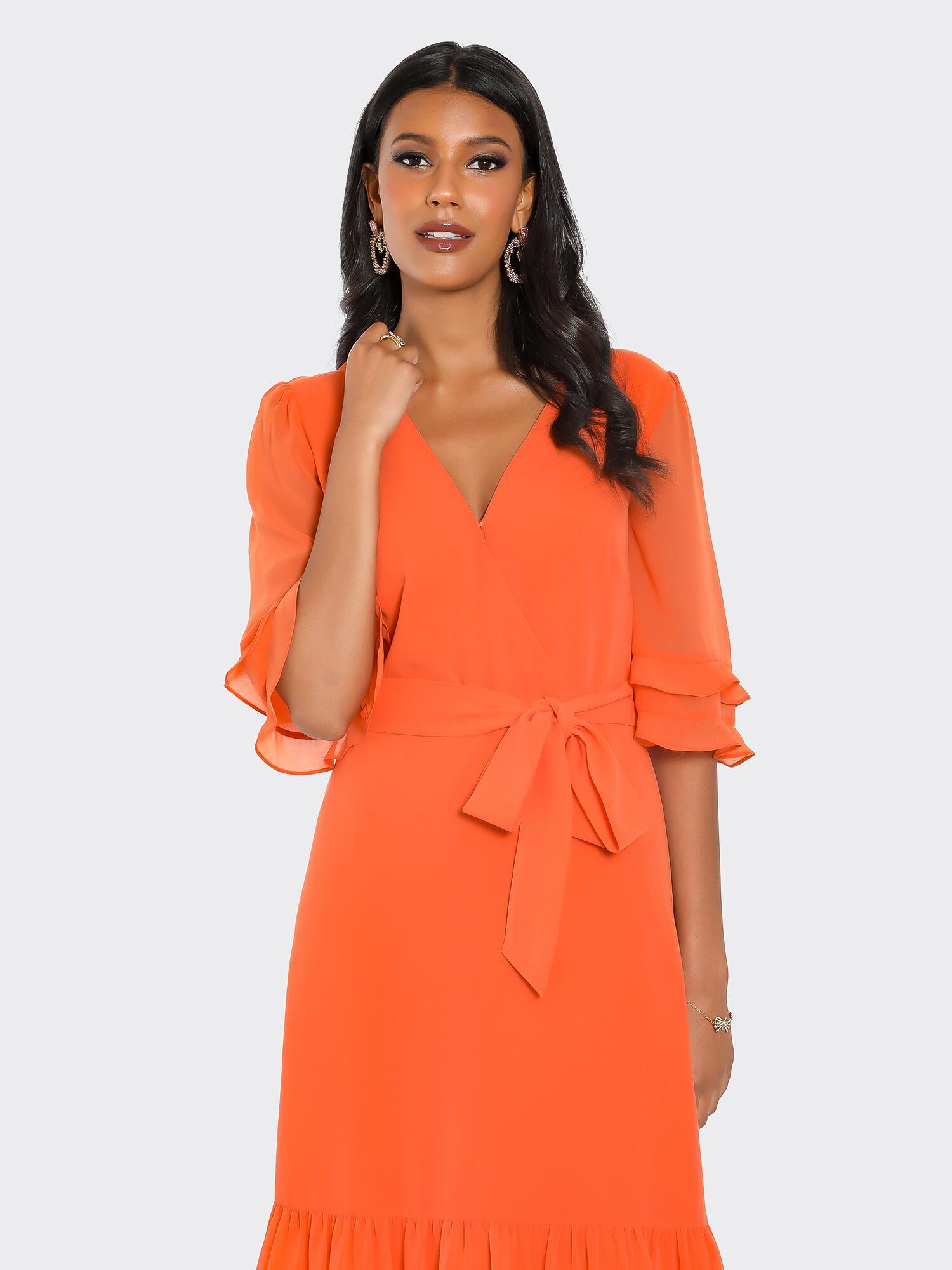 Guess top ruffle dress
