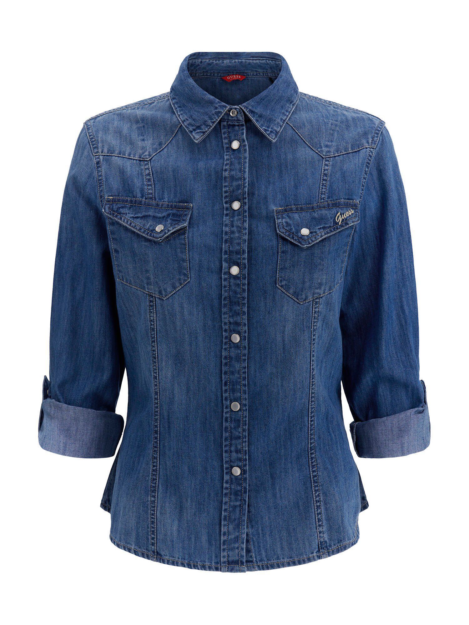 Shop GUESS Online Denim Shirt