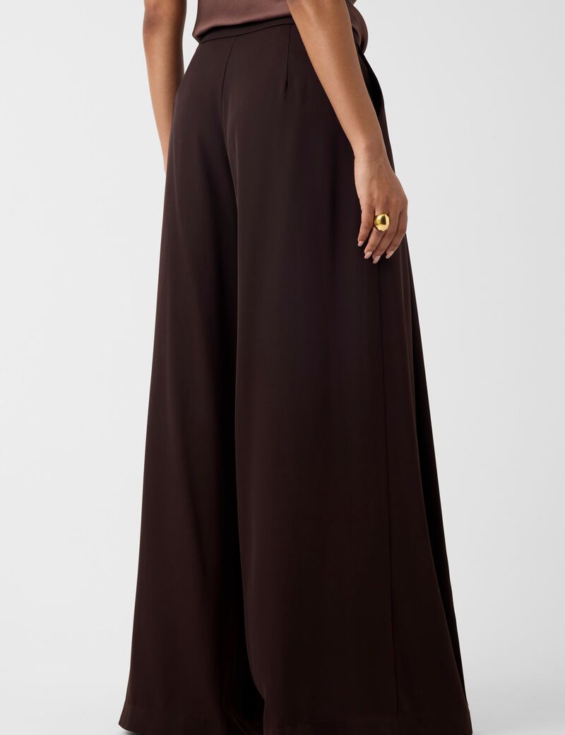 guess marciano wide leg pleated pants