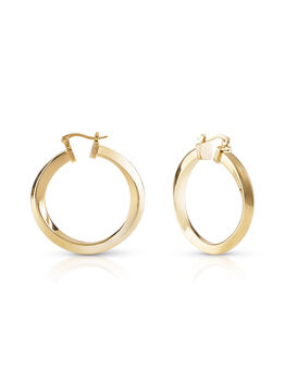 40Mm Plain Twisted Hoops Yellow Gold