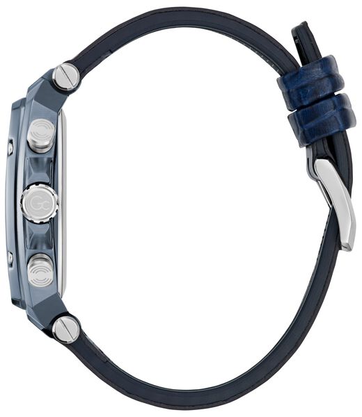 Gc Sportchic Men S Sm927 Mvmt Beige Dail 5 Amt Blue Genuine Leather Strap