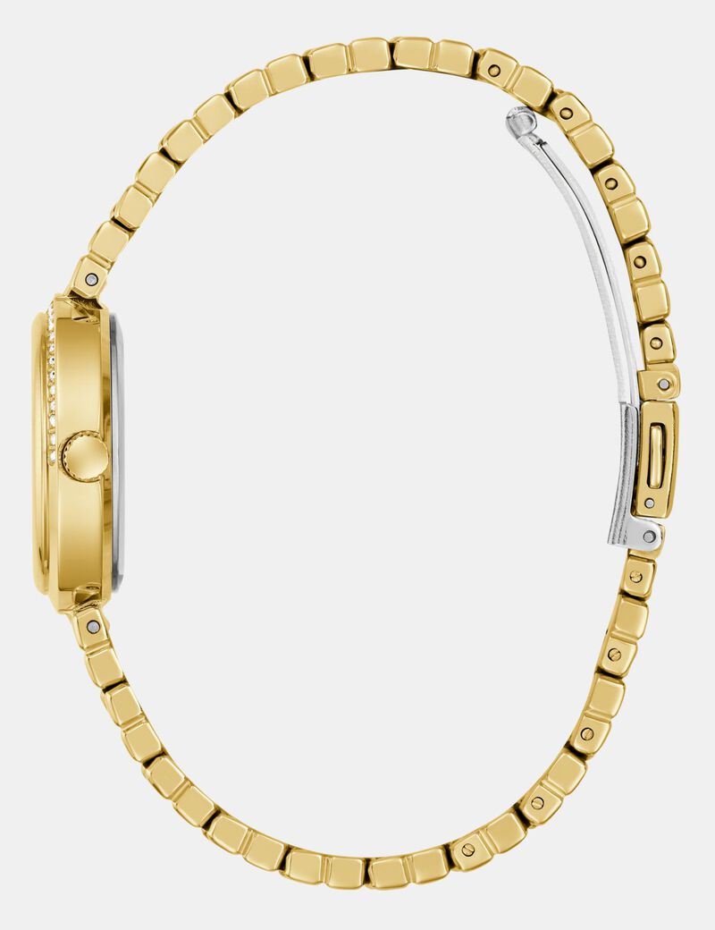 guess ladies gold tone analog watch