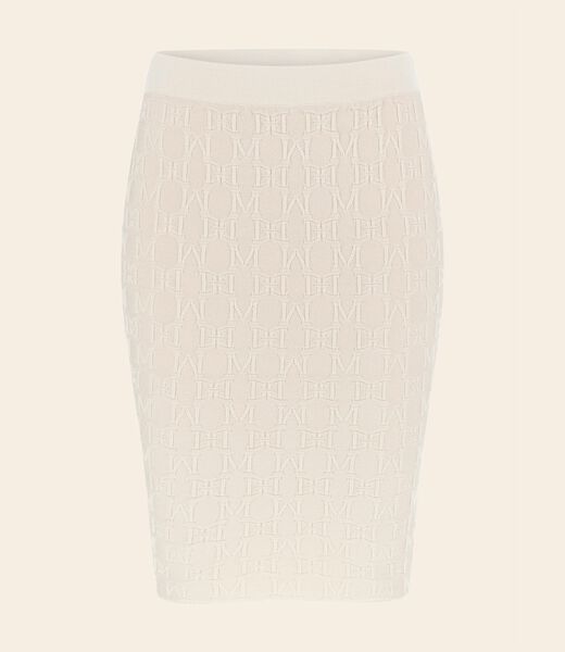 Marti allover logo pencil skirt