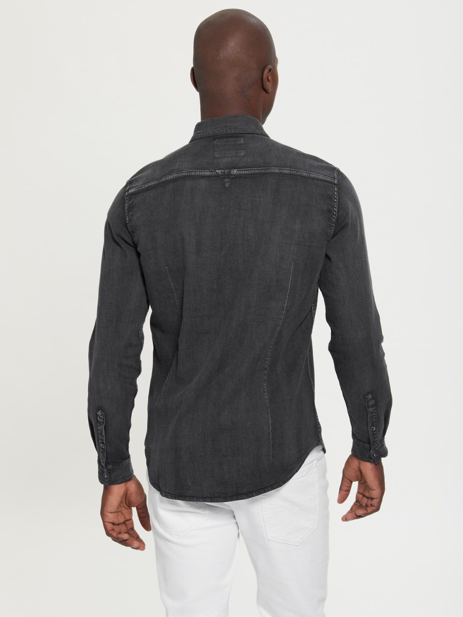Shop GUESS Online Slim Fit Denim Shirt