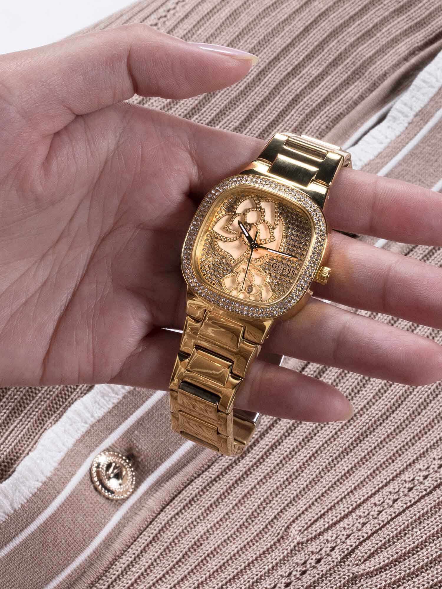 GUESS ゴールド 腕時計 ストーン装飾GUESS クロノグラフ 腕時計 GUESS 
