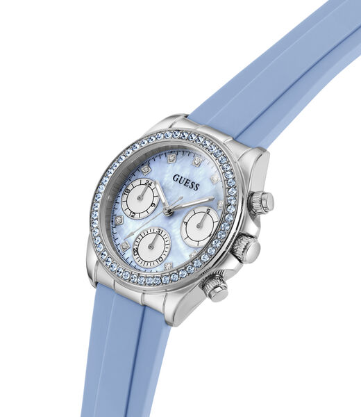 guess ladies color round analog watch