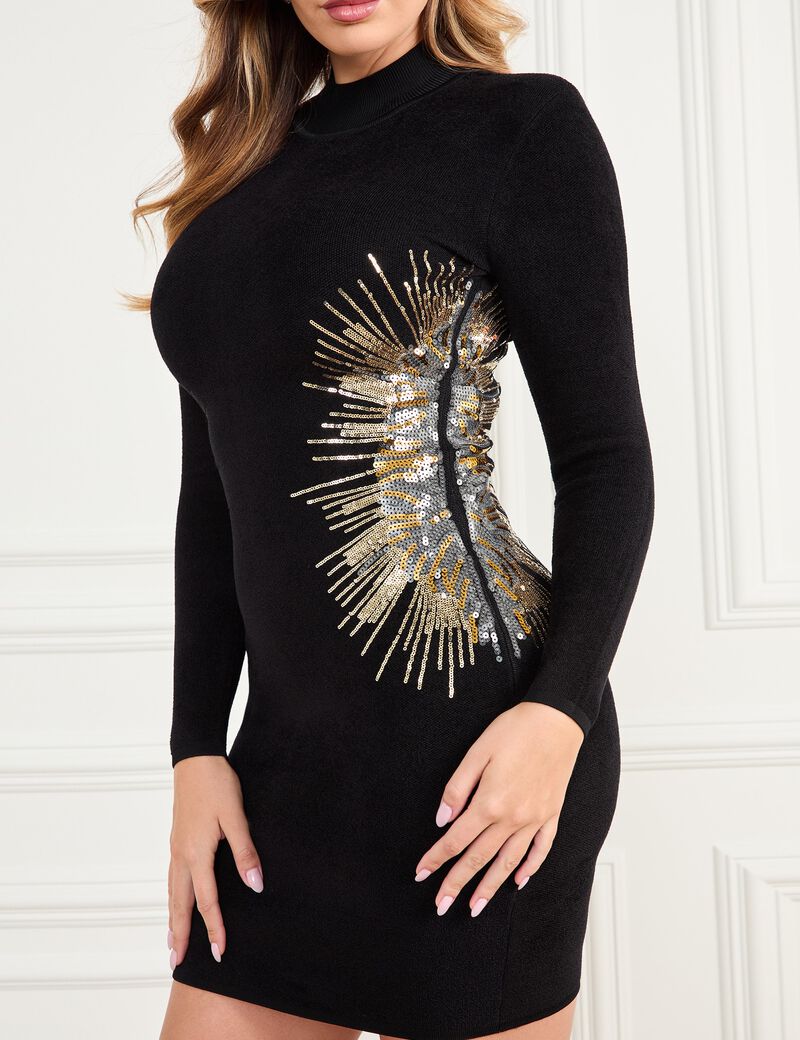 Marciano velour mini dress