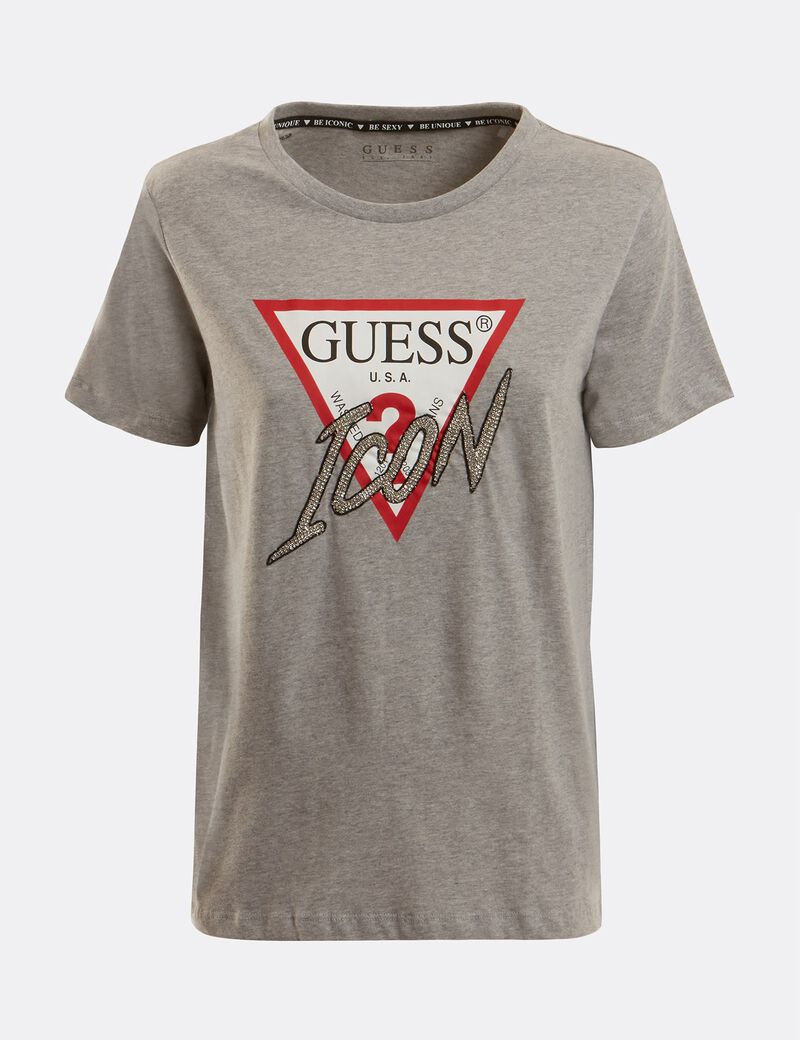 تيشيرت مع شعار العلامة المثلث وشعار ICON