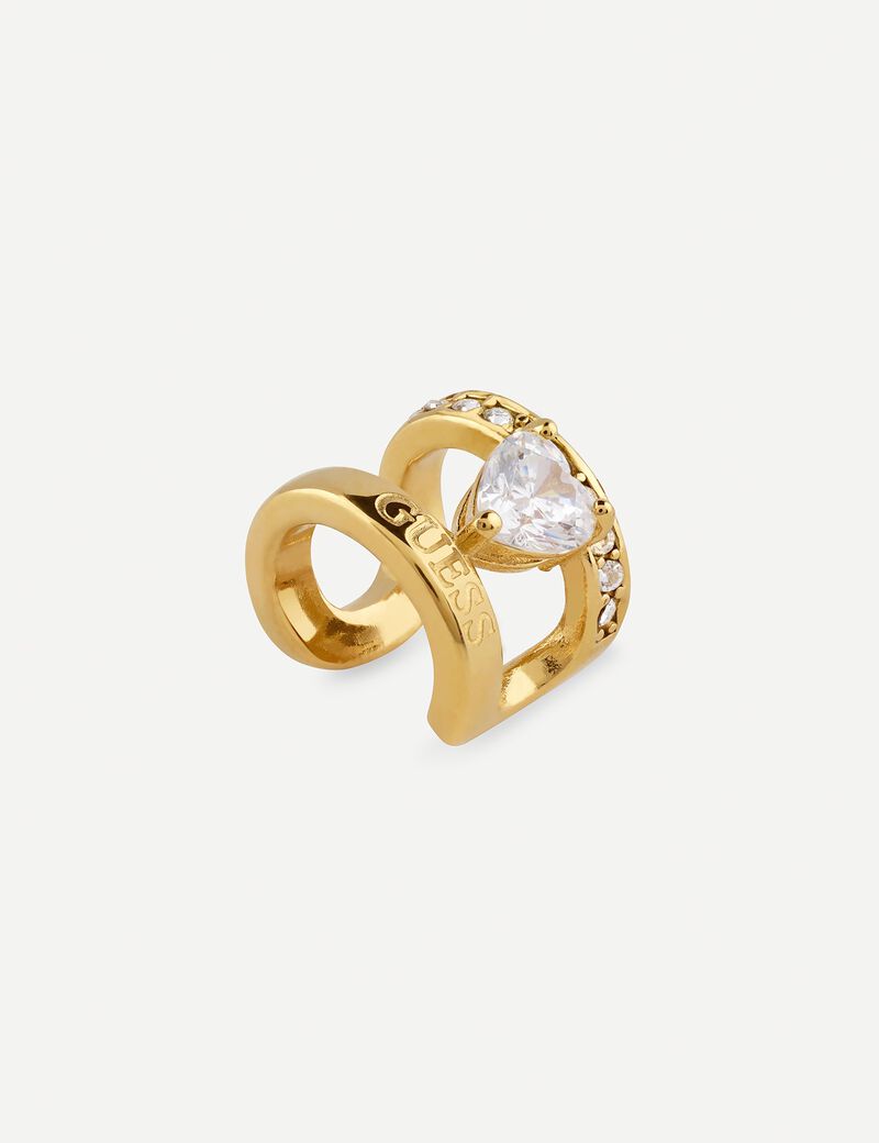 جيس heart crystal mono earcuff