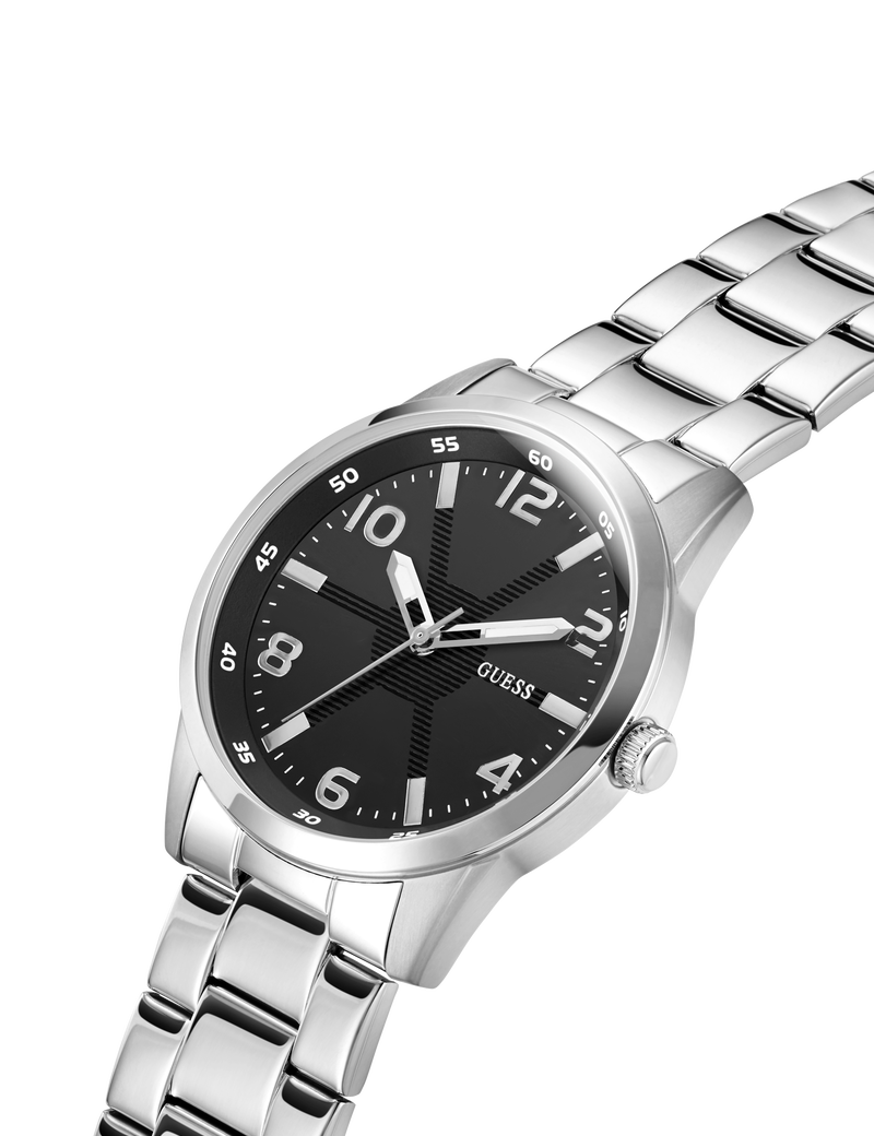 Mens Silver Tone Analog Watch