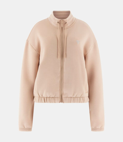 Rhinestone zip up sweatshirt