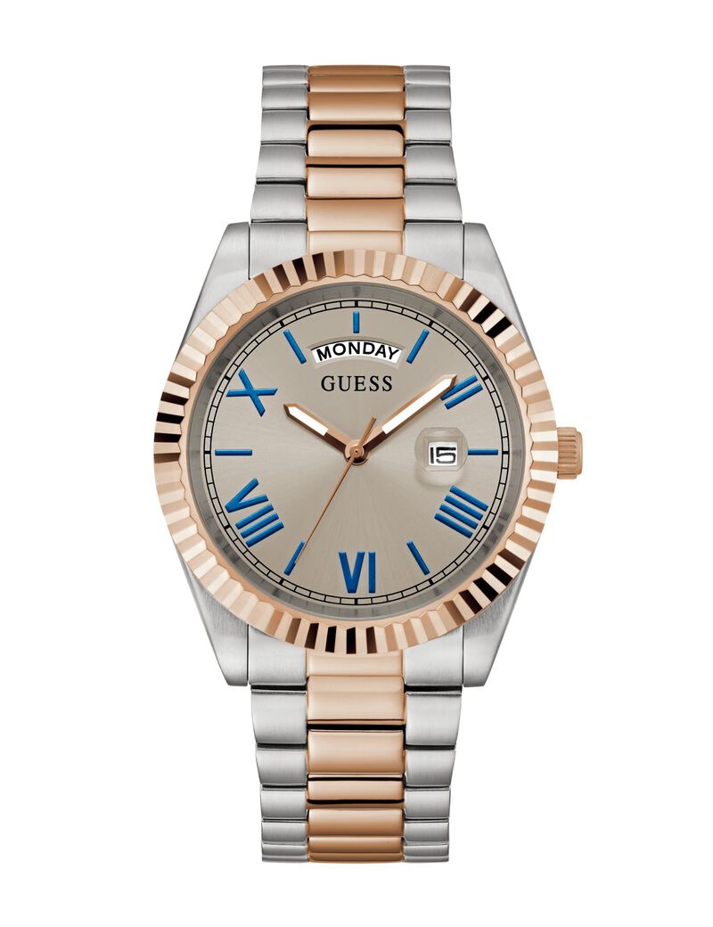 Mens 2-Tone Day/Date Watch