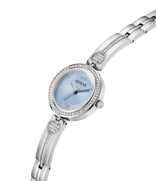 Ladies Silver Tone Round Analog Watch