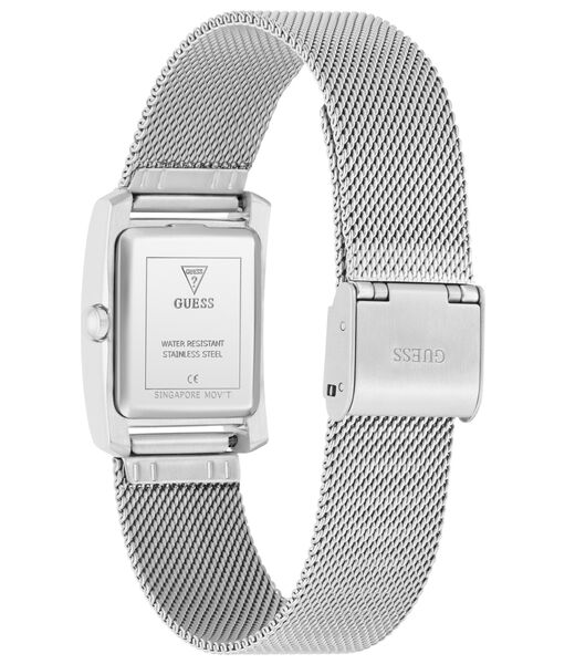 Ladies Silver Tone Rectangle Analog Watch