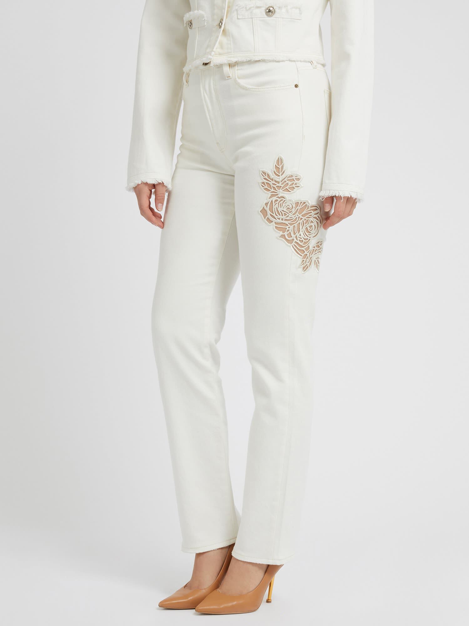 Shop GUESS Online Relaxed Fit Denim Pant Embroidery