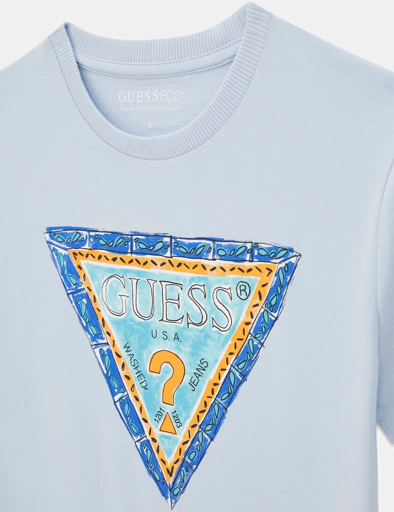 guess triangle logo shirt
