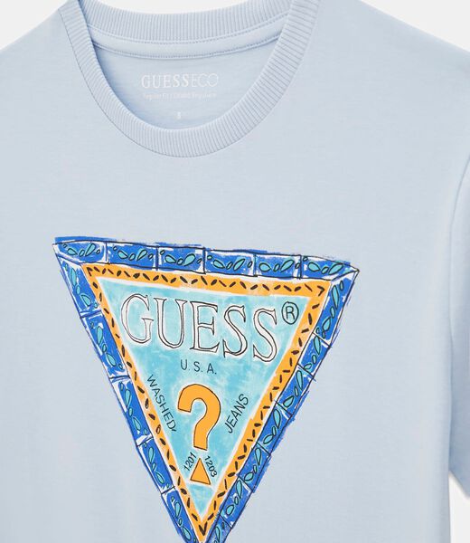guess triangle logo shirt