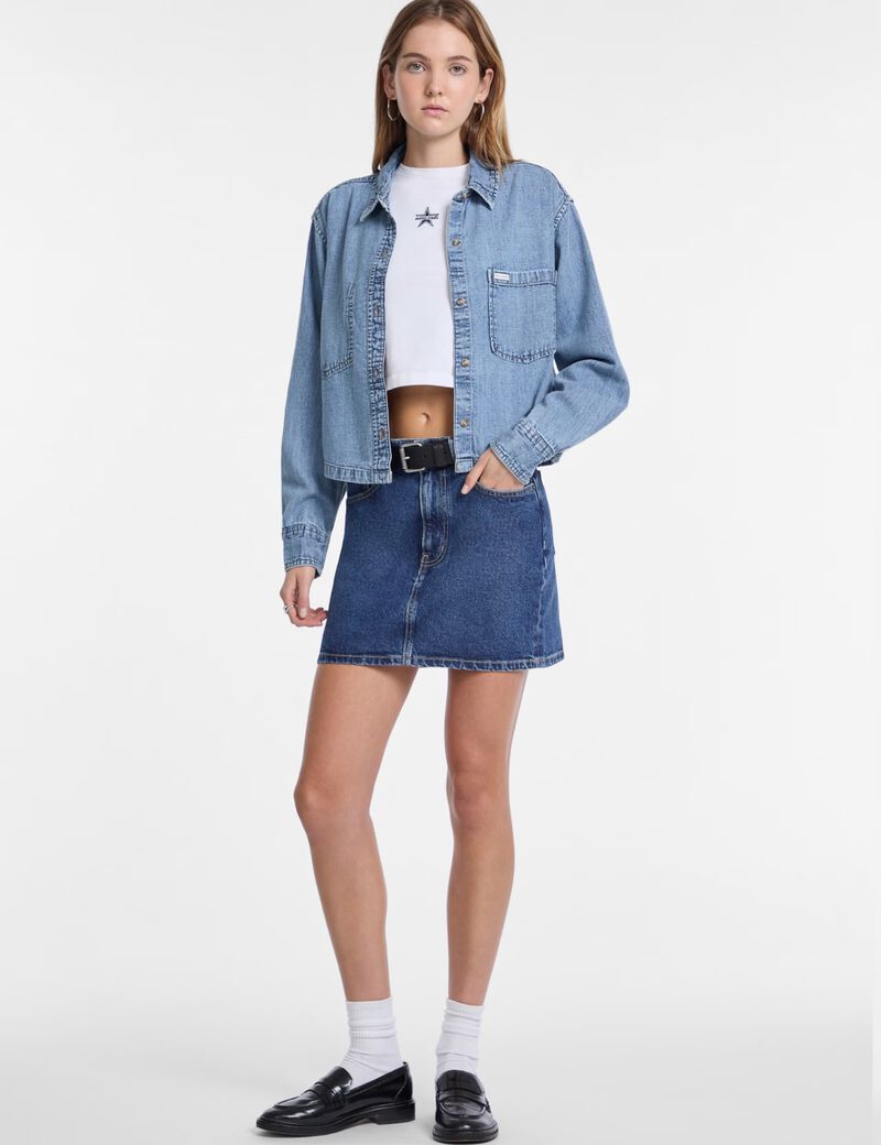 Cropped Denim Shirt