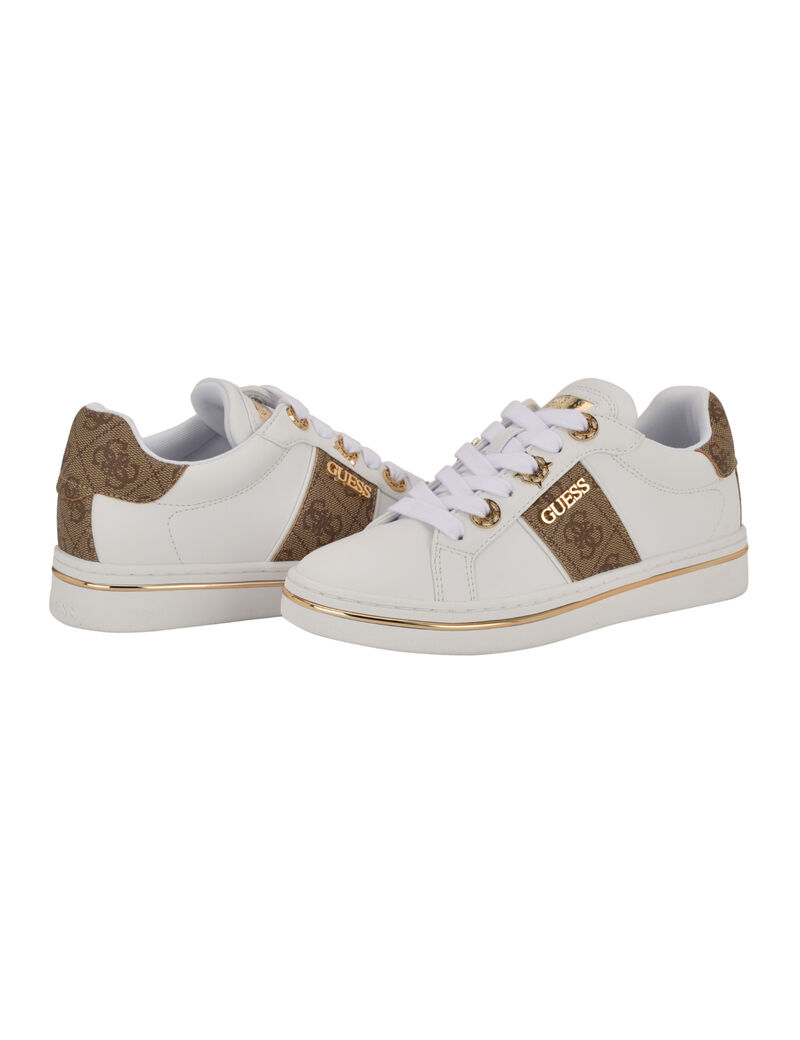 Stew Lace Up Low Profile Logo Detailed Sneaker
