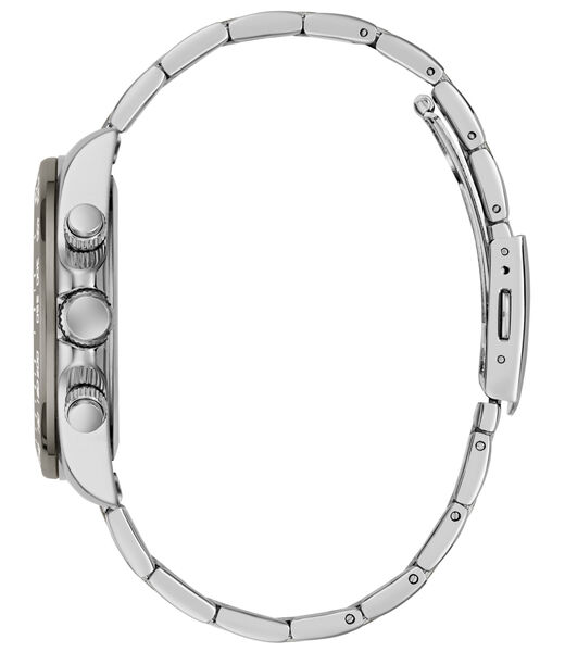 Mens Silver Tone Round Analog Watch