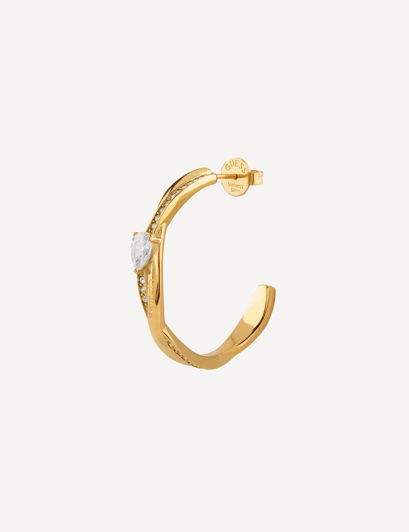 guess 33mm multi twist hoops