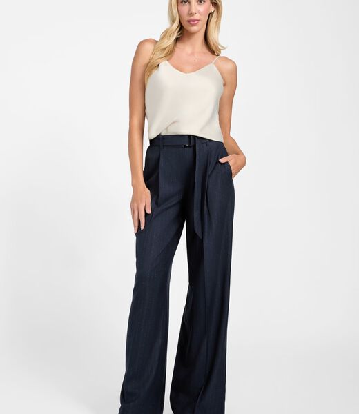 Pinstriped palazzo pants