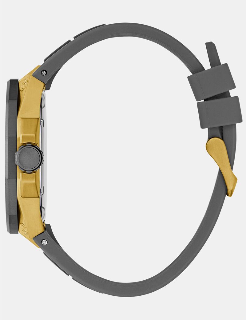 Mens Gray Gold Tone Multi-function Watch