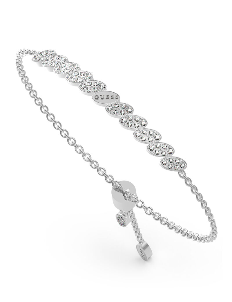 Lady Br White Cubic Zirconia Leaf Bracelet Rh Apr'2022