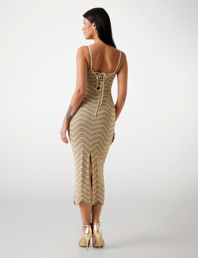 Chevron bodycon maxi dress