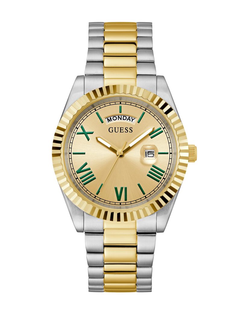 Mens 2-Tone Day/Date Watch