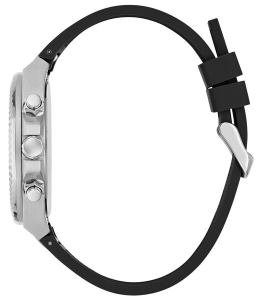 Mens Black/Gunmetal/Grey Round Analog Watch