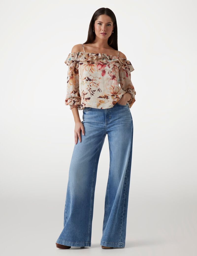 Printed chiffon blouse