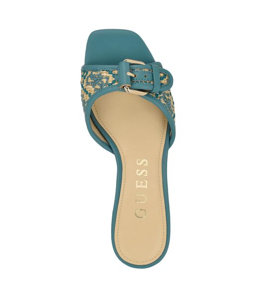 Dista Buckled Logo Kitten Heels