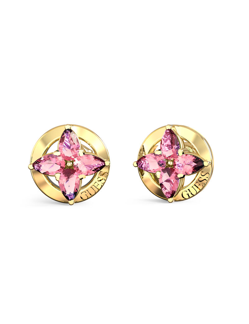 guess 8mm crystal flowers studs