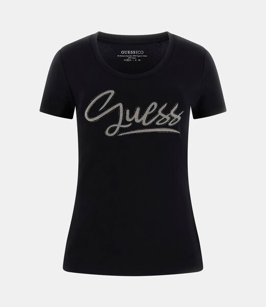 Logo rhinestones t-shirt