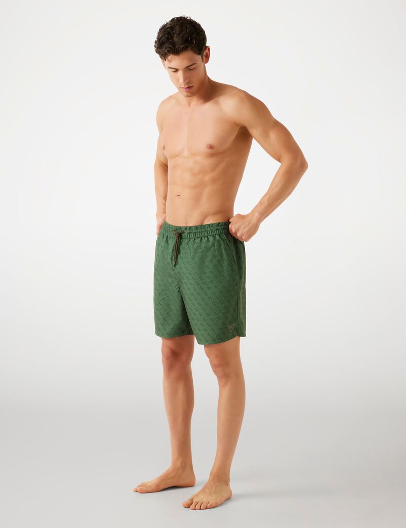 Twill swim trunks