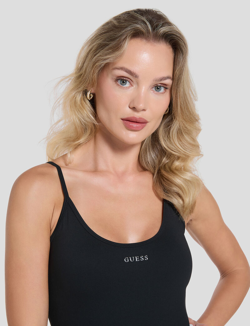 guess printed logo tank top