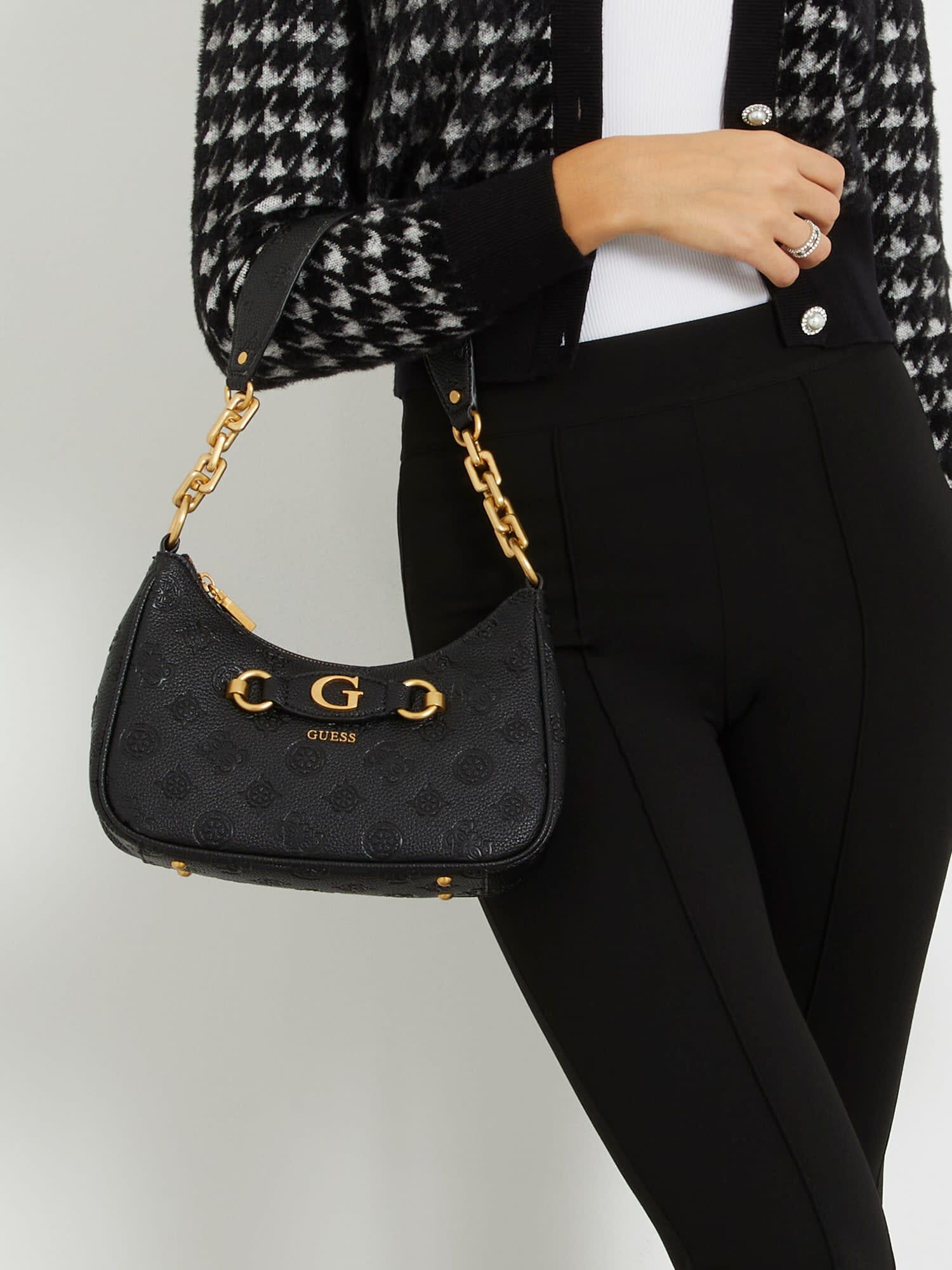 Peony studded shoulder bag top