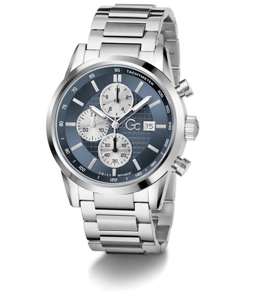 Gc Dress Men S 3540 D Mvmt Blue Dail 10 Amt Silver Stainless Steel Brct