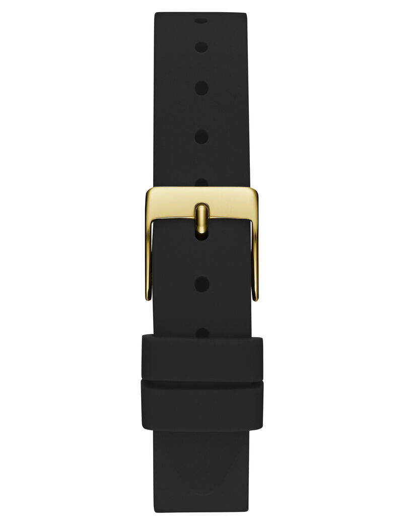 Ladies Black Gold Tone Analog Watch