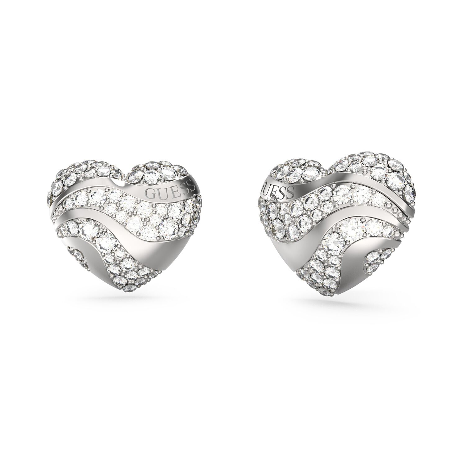 13mm heart waves studs