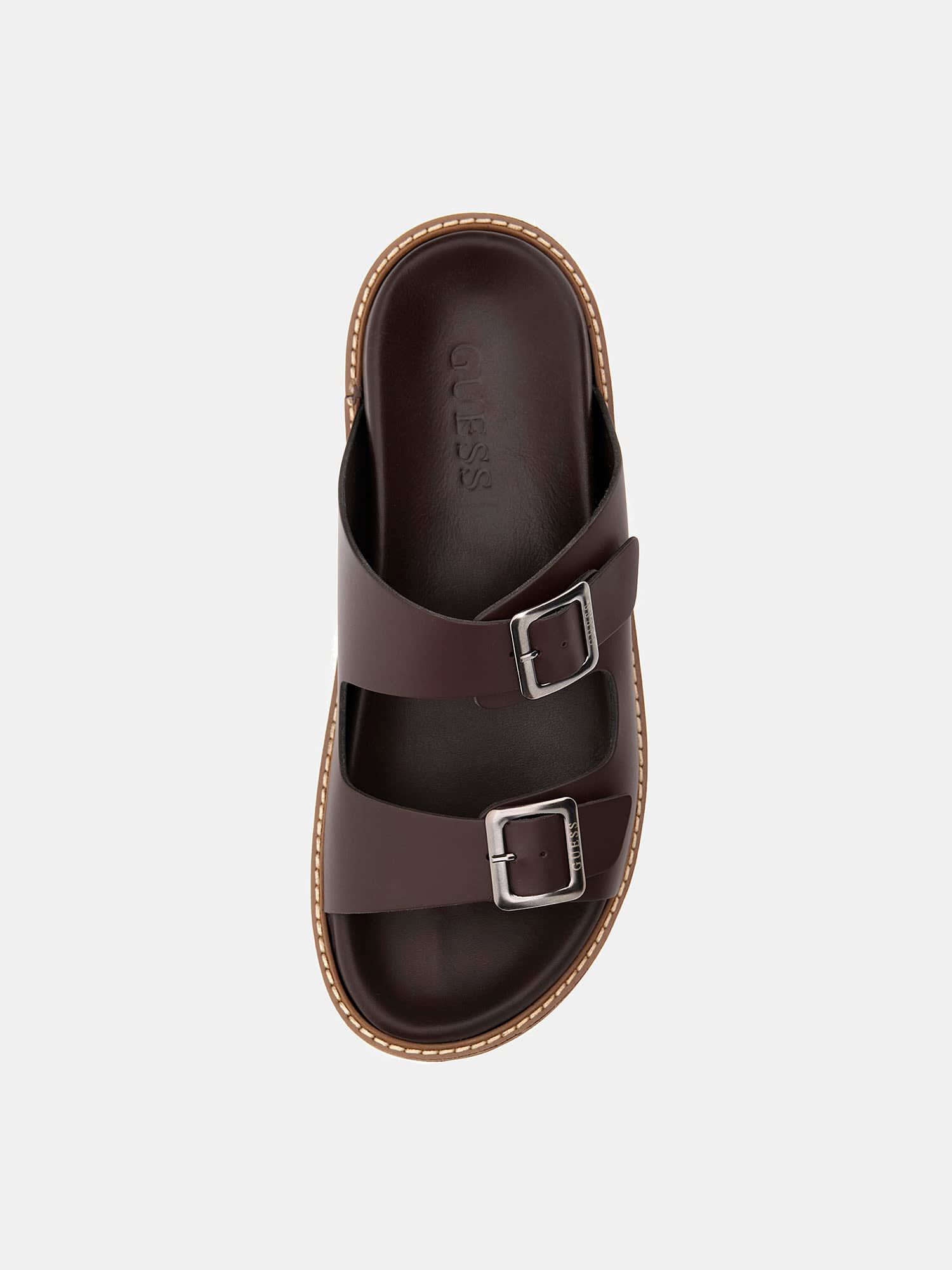 Guess men's cheap leather sandals