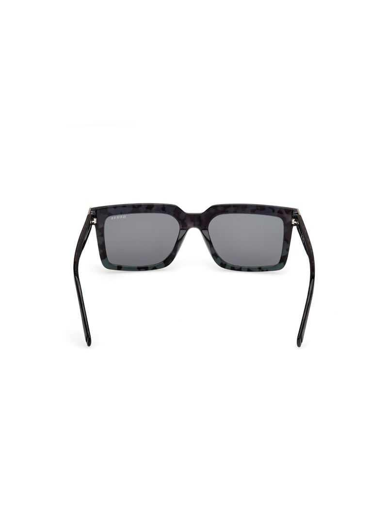 Square dark green sunglasses