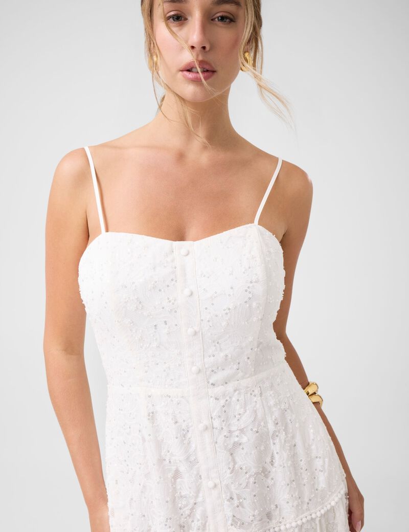 جيس evelyn beaded lace dress