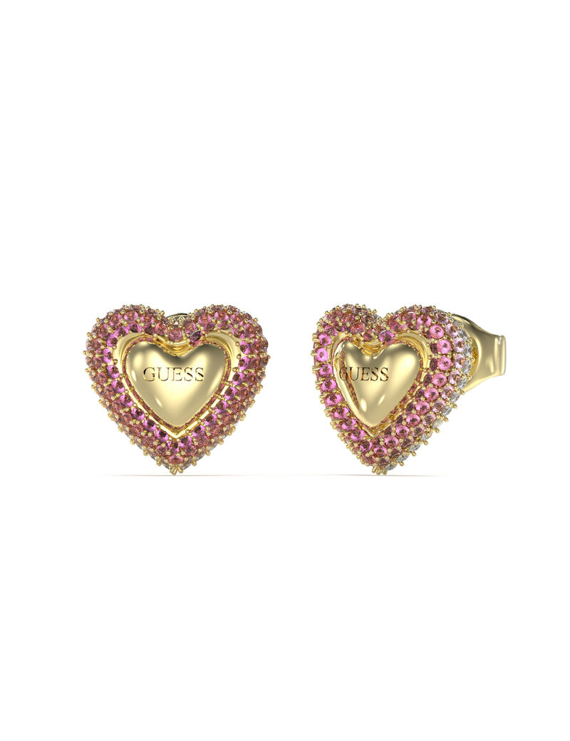 13mm Pave heart studs