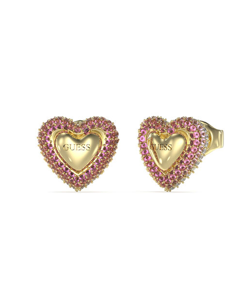 13mm Pave heart studs
